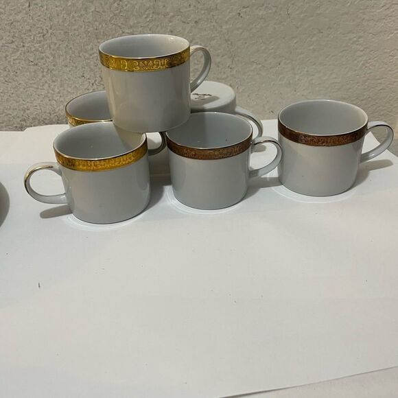 Royal Gallery GOLD BUFFET 6pc Coffee/Tea Cup Cups Only 1991 Vtg - Picture 2 of 7